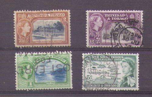 Trinidad and Tobago. 4 Different stamps. Used some hinged