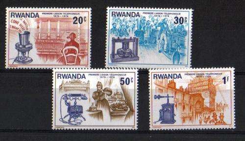 Rwanda. One set of 4 telephone stamps. MNH