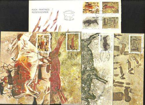 RSA. Complete set of 4 maximum cards plus matching FDC. Cancelled not used