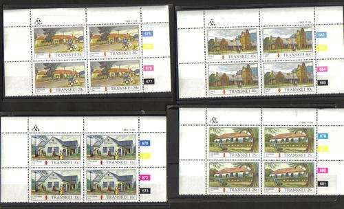 Transkei. Complete set of 4 control blocks. 670-685. MNH