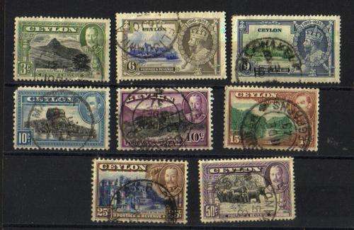 Ceylon. 8 Stamps. Used/hinged