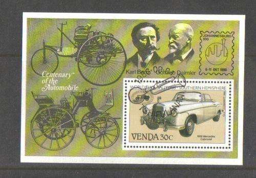 Venda.  One miniature sheet. Cancelled not hinged.