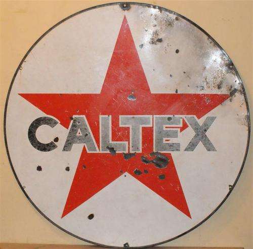 ORIGINAL CALTEX ROUND SIGN