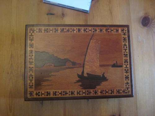 Costa Pena & Cia, intricate inlaid wooden cigar box