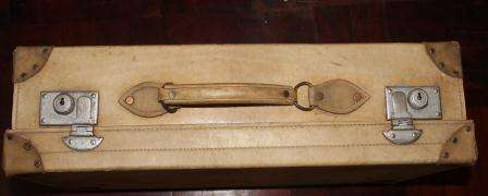 Antique pigskin suitcase