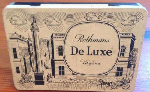 Rothman's deluxe 20's cigarette tin