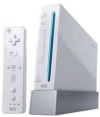 wii console with 2 games