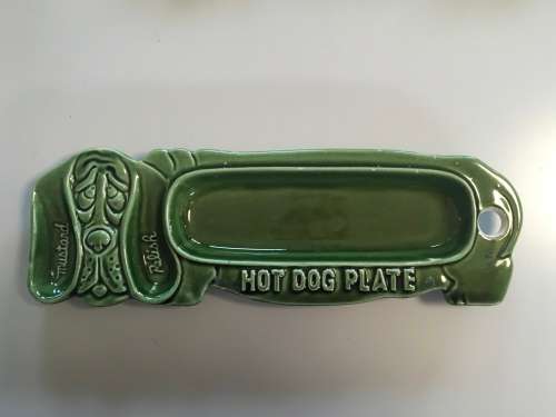 Awesome trio of retro hotdog plates - 1 bid takes all