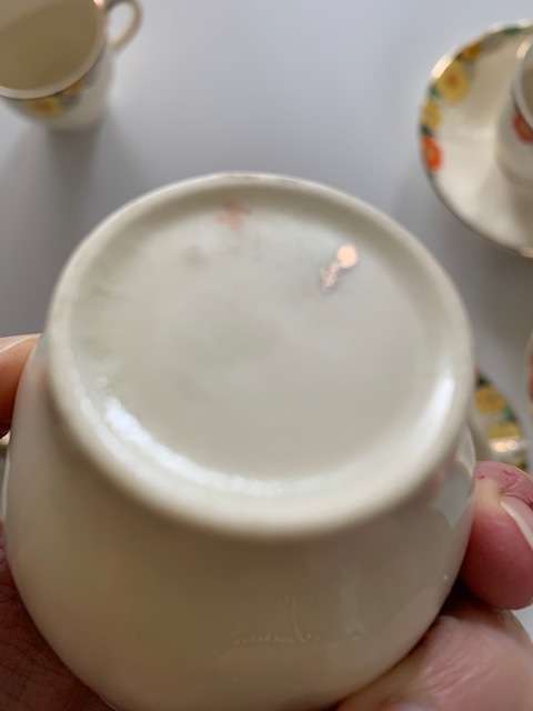 Beautiful Alfred Meakin demitasse set with milk jug