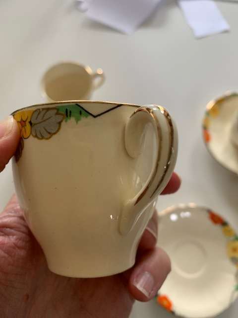 Beautiful Alfred Meakin demitasse set with milk jug