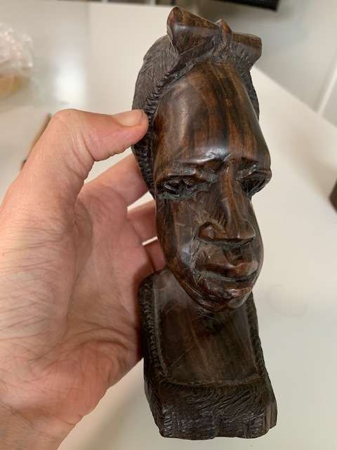 Beautiful wood sculpted man and woman figurines - both for one bid