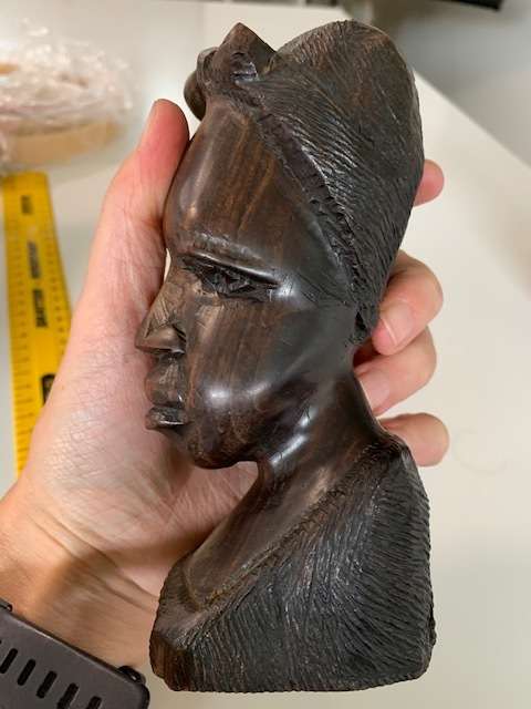 Beautiful wood sculpted man and woman figurines - both for one bid