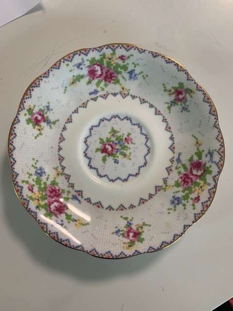 Royal Albert petit point saucer - perfect condition