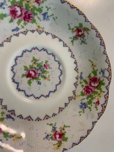 Royal Albert petit point saucer - perfect condition