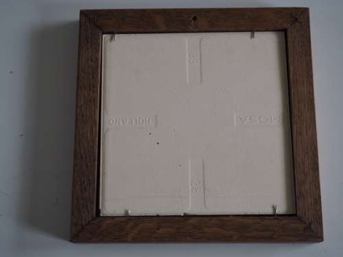 Royal MOSA Holland framed tile - shoe maker scene