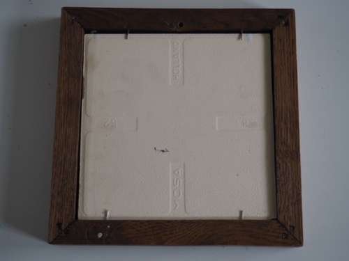 Royal MOSA Holland framed tile - blacksmith and draft horse scene