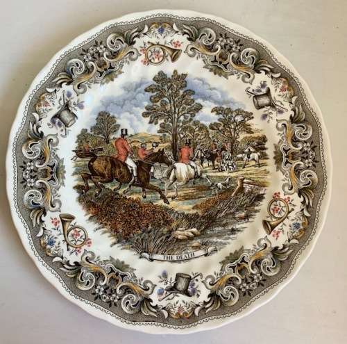 Beautiful large Currier and Ives `The Death` plate by Churchill in perfect condition