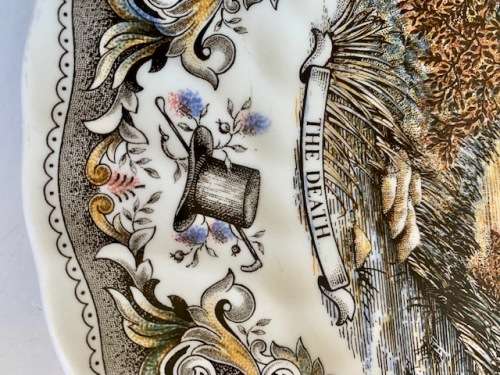 Beautiful large Currier and Ives `The Death` plate by Churchill in perfect condition