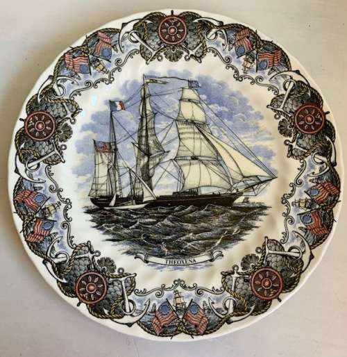Beautiful large Currier and Ives `Theoxena` plate by Churchill in perfect condition