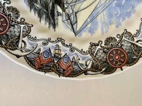 Beautiful large Currier and Ives `Theoxena` plate by Churchill in perfect condition