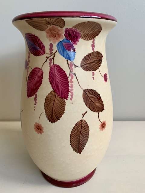Majestic Crown Ducal (possibly Charlotte Rhead) handpainted art deco vase