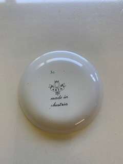 Beautiful Arta made in Austria enamel pin dish - purple and blue