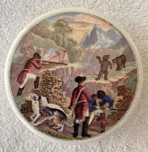 SMALL-SIZE PRATT POT LID OF BEAR HUNTING