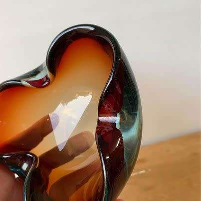 Murano glass dish - heavy