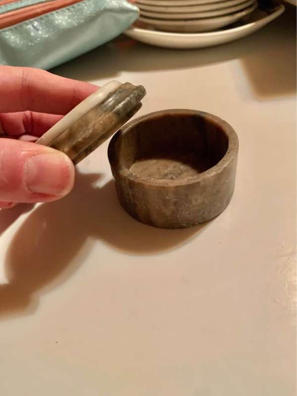 #9 Oriental trinket dish cut from stone