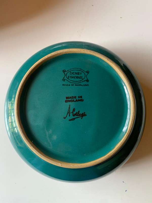 #77 Denby Flair Handpainted Rooster bowl -