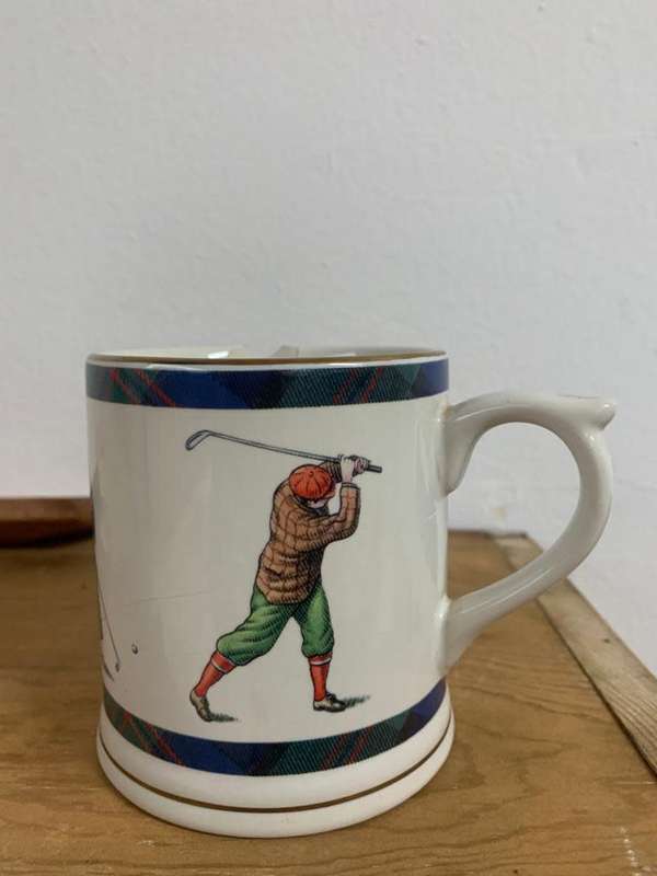 #87 Marks and Spencer mug - golf theme (chipped)