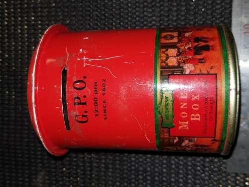 Vintage tin General Post office  money box.