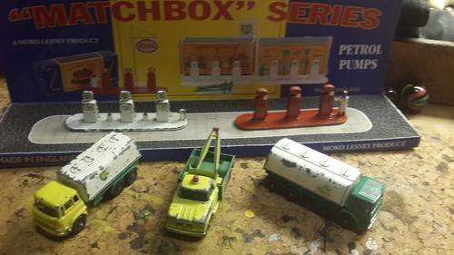 3 x  vintage matchbox BP Vehicles.
