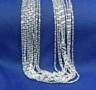 STERLING SILVER COLUMNAR JOIN BALL NECKLACE CHAIN STAMPED