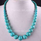 EXCLUSIVE NATURAL GENUINE TURQUIOSE GEMSTONE ROUND BEAD GEMSTONE TURQUOISE NECKLACE UNIQUE GENUINE