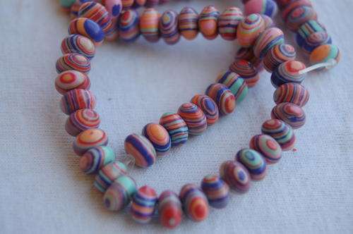 LOOSE TURKEY TURQUOISE GEMSTONE ROUND BEADS IN STRING