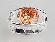 STUNNING MORGANITE GEMSTONE SILVER RING SIZE 8 JUST ARRIVED