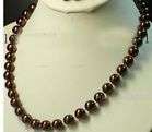 STUNNING 10MM SOUTH SEA BROWN SHELL PEARL NECLACE