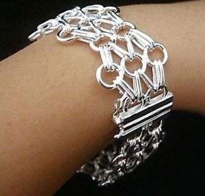 STUNNING SOLID SILVER BRACELET BANGLE