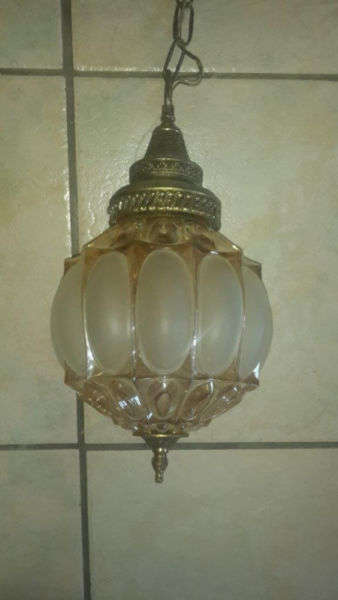 Antique light with brass fittings