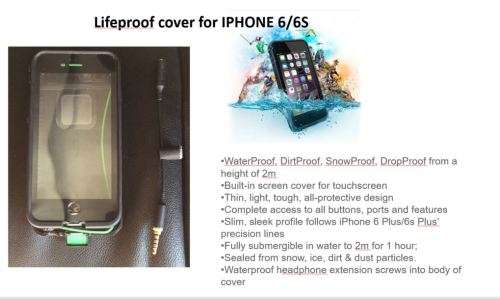 Lifeproof cover for Iphone 6/6s Perfect condition Waterproof and Shockproof and screen protector