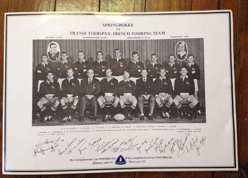 1967 Springboks vs France Glossy Team Photo Signed (printed) Only three still available!!