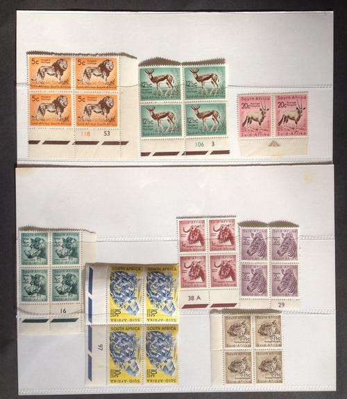 1961 Definitive First Decimal Series Animals etc Control Blocks MINT CV R130 - R160