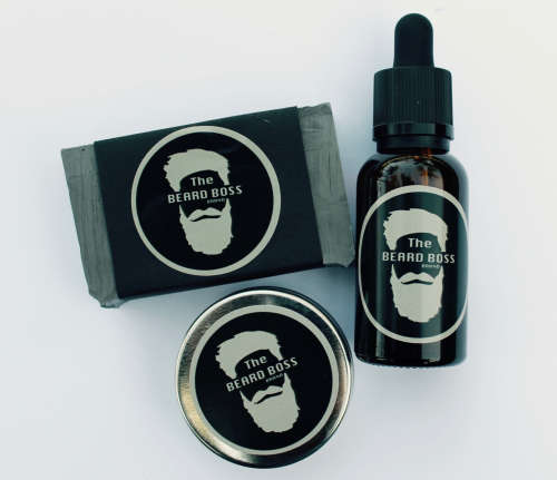 The BEARD BOSS Brand Spice Beard Care Combo: Oil, balm & soap