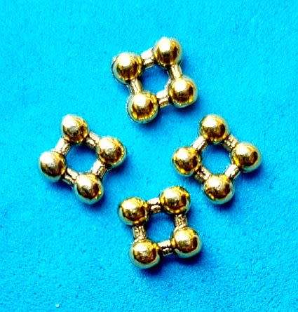 *Clearance Sale*20pc x 5mm Square,Tibetan Style Gold Tone  Spacers