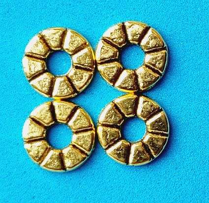 *Clearance Sale* 20pc x 8mm Tibetan Style Gold Tone  Spacers - Hole 3mm