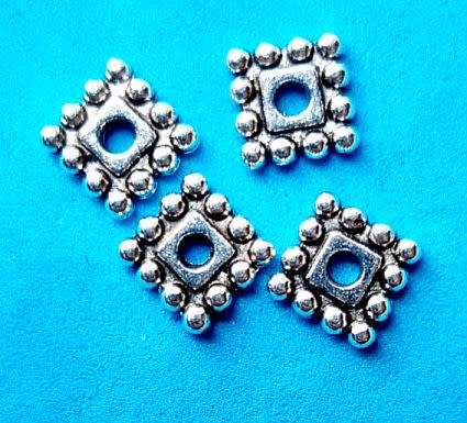 *Clearance Sale* 20pc x 7mm Square, Antique Silver Tibetan  Spacers