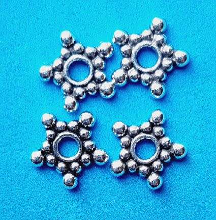 *Clearance Sale*20pc x 9mm Star  Antique Silver Tibetan  Spacers