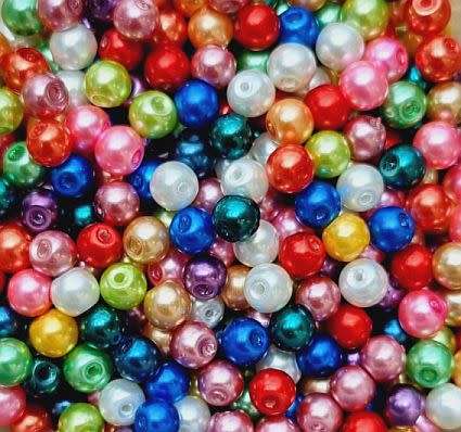 Crazy Wednesday  ** 1.4 Kg  Assorted Glass Beads & Glass Pearls  +/-  1400 Pc