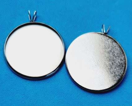 *Clearance Sale* DIY ***1pc Stainless Steel / Round / Pendant / Cabochon Settings / Tray : 25mm